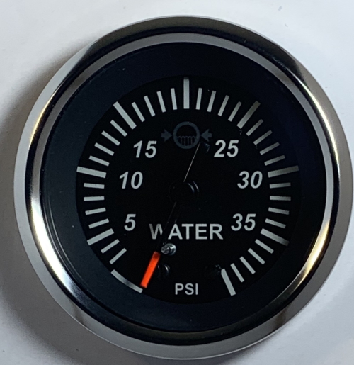 Water Pressure Gauge (Black Sterling) Marine Veethree