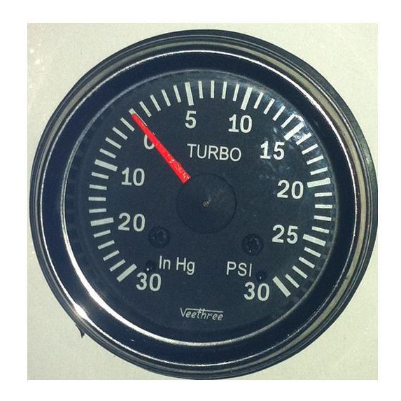 Boost/Vacuum Gauge (C/B) 30PSI with Tubing Kit Veethree