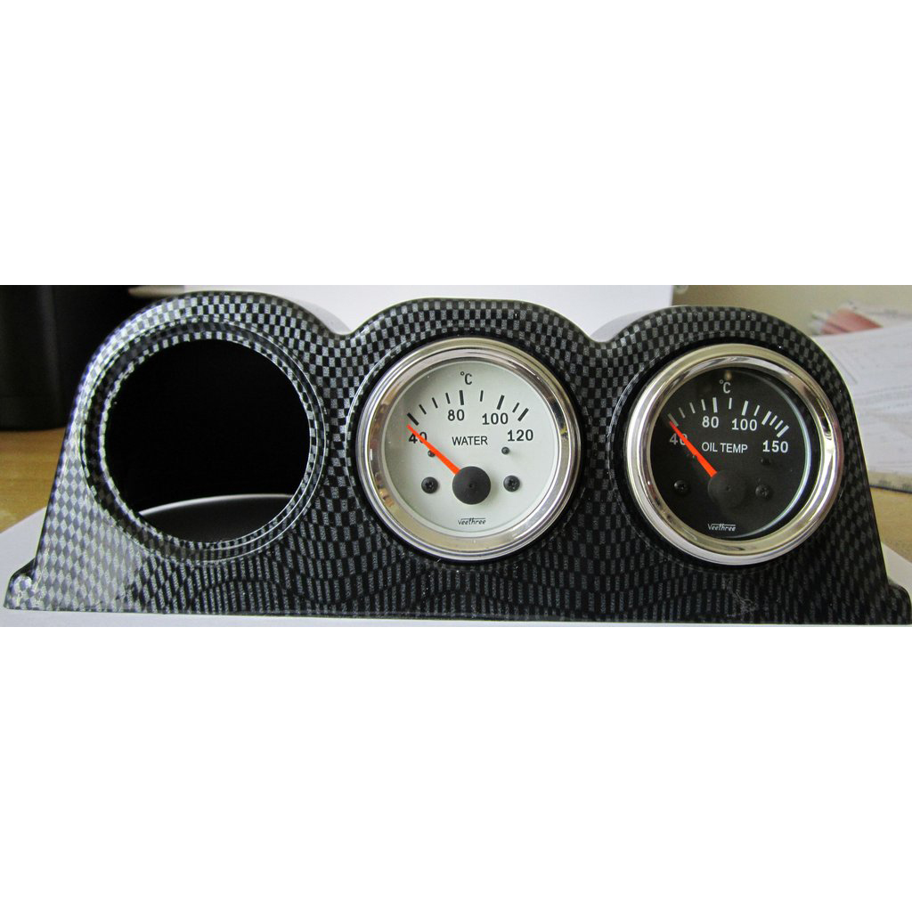 Gauge Pod (Triple) Carbon fibre look Veethree