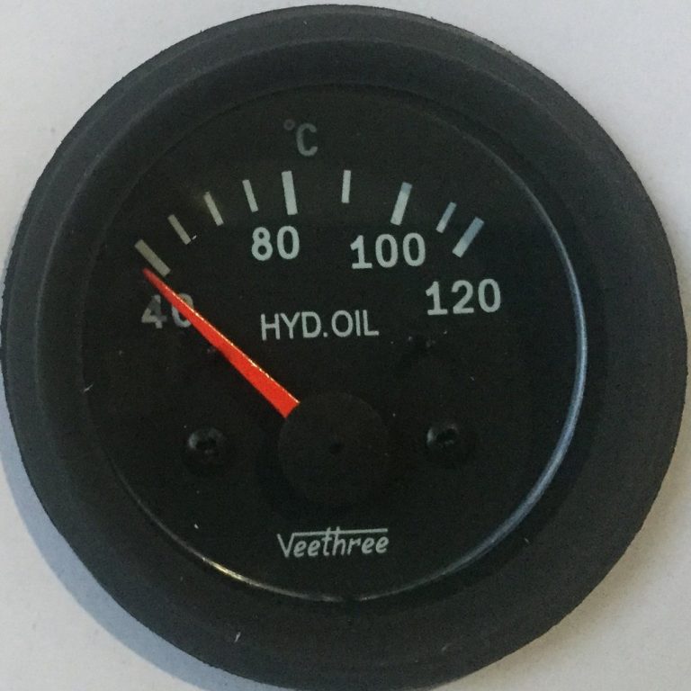 Hydraulic Oil Temperature Gauge 24V with Sender Veethree