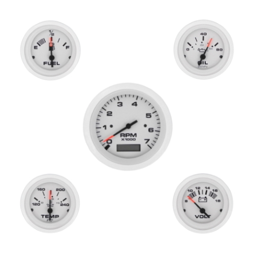 Set of 5 gauges including Tachourmeter